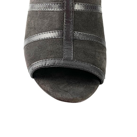 LAUREN RALPH LAUREN Mimi Gray Suede Open Toe Bootie - Picture 8 of 12